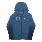 NIKE Mens Blue & Navy Football Hoodie Zip Up M 10 Nike F.C. Sportswear