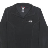 THE NORTH FACE Womens Black Plain Pullover Jumper Quarter Zip XS Outdoor