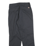 DICKIES Mens Cotton Blend Black Regular Straight Trousers W30 L30 Workwear Zip