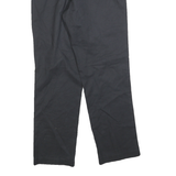 DICKIES Mens Cotton Blend Black Regular Straight Trousers W30 L30 Workwear Zip