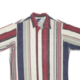 WRANGLER Mens Red & Blue Striped Shirt XL Cotton Blend Casual Summer