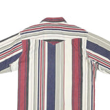 WRANGLER Mens Red & Blue Striped Shirt XL Cotton Blend Casual Summer