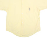 NAUTICA Mens Yellow Cotton Shirt XL Casual Button-Down Short Sleeve Summer