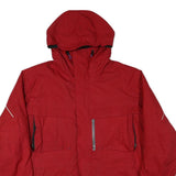 TOMMY HILFIGER Mens Red Jacket L Polyester Blend Zip Hooded Outdoor