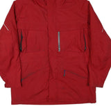 TOMMY HILFIGER Mens Red Jacket L Polyester Blend Zip Hooded Outdoor