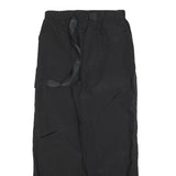 Womens Black Joggers M W28 L30 Relaxed Tapered Polyester Blend with Elastic