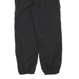 Womens Black Joggers M W28 L30 Relaxed Tapered Polyester Blend with Elastic