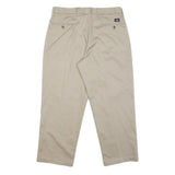 DOCKERS Mens Cotton Blend Beige Regular Straight Trousers W34 L26 Classic Casual