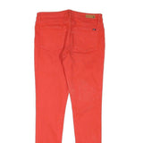 TOMMY HILFIGER Womens Red Regular Fit Skinny Denim Jeans Cotton Blend W30 L29