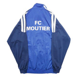 ADIDAS Boys Blue & Navy Zip Up Polyester Jacket XL Track Sports Team FC Moutier