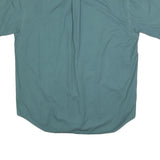 TOMMY HILFIGER Mens Green L Button Down Shirt Cotton Short Sleeve Casual
