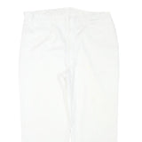 DICKIES Mens Cotton Blend White Regular Fit Straight Leg Trousers W38 L26