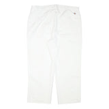 DICKIES Mens Cotton Blend White Regular Fit Straight Leg Trousers W38 L26