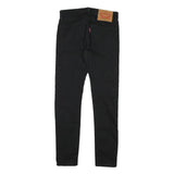 LEVI'S Mens Jeans Black Slim Skinny Denim Raw W28 L30 Stylish Zip Closure