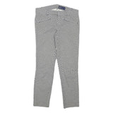 GAP Womens Cotton Blend Black & White Slim Straight Trousers W29 L26 Stylish