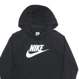 NIKE Mens Black Pullover Hoodie M Cotton Blend Sports Sweatshirt Casual