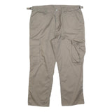 TEDDY'S Womens Cotton Blend Beige Regular Cargo Trousers W36 L26 Practical