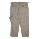 TEDDY'S Womens Cotton Blend Beige Regular Cargo Trousers W36 L26 Practical