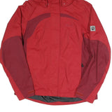JACK WOLFSKIN Womens Red & Burgundy Outdoor Jacket UK 10 Polyester Blend Hooded