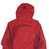 JACK WOLFSKIN Womens Red & Burgundy Outdoor Jacket UK 10 Polyester Blend Hooded