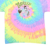 COLORTONE Mens Blue & Yellow Tie Dye Graphic T-Shirt L Short Sleeve Crew Neck