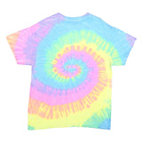 COLORTONE Mens Blue & Yellow Tie Dye Graphic T-Shirt L Short Sleeve Crew Neck