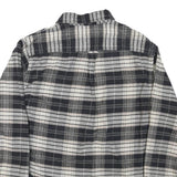 JACHS Mens Black & White Plaid Shirt L Cotton Blend Casual Button Up