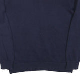 POLO RALPH LAUREN Mens Navy Plain Crew Neck Basic Knit Jumper L Cotton Blend