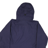 COLUMBIA Womens Navy Blue Outdoor Jacket M Polyester Blend Zip Hooded Plain
