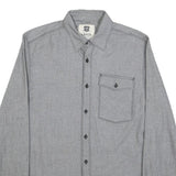 LEVI'S Mens Grey Slim Cotton Shirt S Casual Long Sleeve Button Pocket
