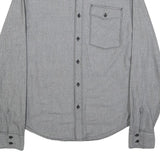 LEVI'S Mens Grey Slim Cotton Shirt S Casual Long Sleeve Button Pocket