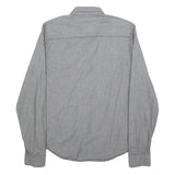 LEVI'S Mens Grey Slim Cotton Shirt S Casual Long Sleeve Button Pocket