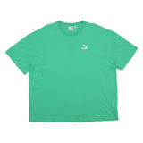 PUMA Mens Green Modern T-Shirt L Short Sleeve Crew Neck Casual Cotton Blend