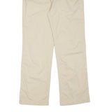 GEORGYA STUDIO Womens Cotton Blend Beige Regular Fit Straight Leg Trousers W28