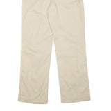 GEORGYA STUDIO Womens Cotton Blend Beige Regular Fit Straight Leg Trousers W28