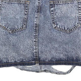 LIRA Womens Blue Denim Mini Skirt Cotton Blend Distressed XS Ripped Casual