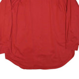 HONOURS Mens Red Plain Cotton Blend Shirt XL Button-Down Collar Casual