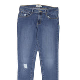 LEVI'S Womens Blue Regular Skinny Denim Medium W28 L27 Distressed Jeans
