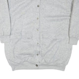 CURRENT SEEN Womens Grey Casual Button Cotton Blend Jacket L Plain Comfortable