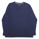 NAUTICA Mens Blue Long Sleeve Crew Neck T-Shirt L Classic Cotton Casual