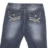 ANGELS Womens Denim Blue Casual Shorts L W30 Stylish Soft Cotton Blend