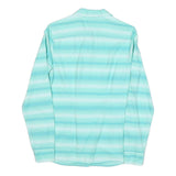 TOMMY HILFIGER Womens Blue Striped Shirt S Lightweight Cotton Blend Casual