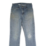 CARHARTT Mens Classic Blue Jeans Denim W32 L34 Straight Zip Cotton Workwear