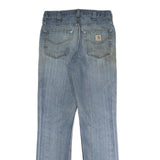 CARHARTT Mens Classic Blue Jeans Denim W32 L34 Straight Zip Cotton Workwear