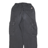DICKIES Womens Cotton Black Regular Cargo Trousers W25 L30 Utility Workwear