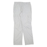 QUECHA Womens Relaxed Light Grey Polyester Blend Cargo Trousers W30 L30