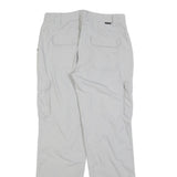 QUECHA Womens Relaxed Light Grey Polyester Blend Cargo Trousers W30 L30
