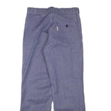 LUTTEURS Mens Cotton Blend Blue Regular Straight Trousers W31 L30 Casual Wear