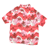 COCA COLA Mens Red & Pink Hawaiian Shirt 2XL Polyester Blend Casual Tropical
