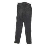 TOMMY HILFIGER Womens Black Regular Skinny Denim Raw W27 L29 Zip Pocket Jeans